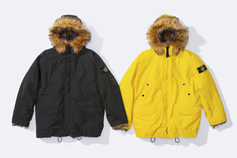 Supreme Stone Island Reversible Down Puffer Jacket Black