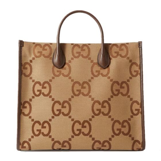 Gucci's GG Jumbo Leather-Trimmed Tote