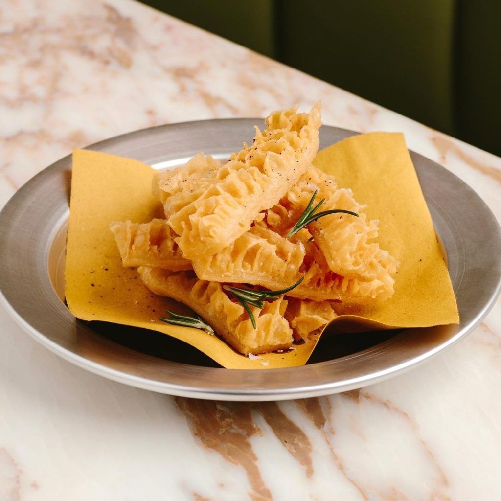 Discover a deliciously deep-fried beef tripe by chef Marco Xodo at Testina