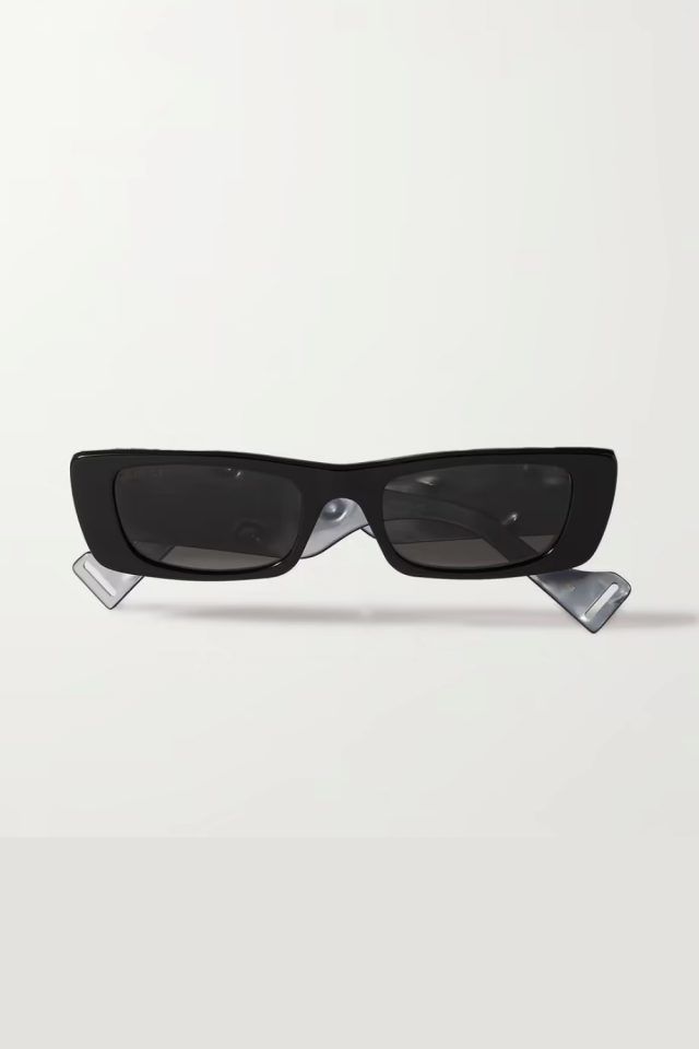 Gucci's rectangular-frame acetate sunglasses