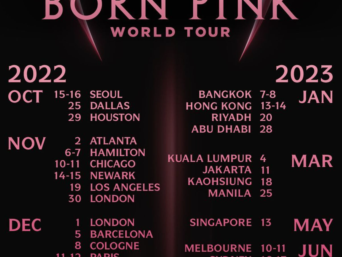 born pink tour dates 2024