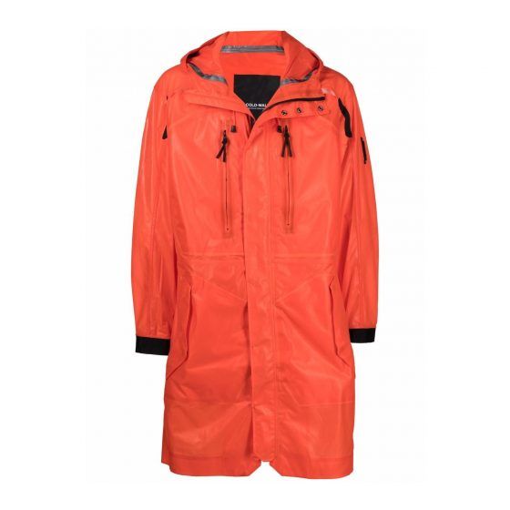 A-COLD-WALL*'s high-shine hooded raincoat