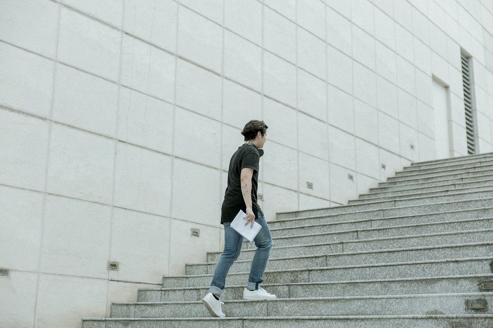 taking the stairs