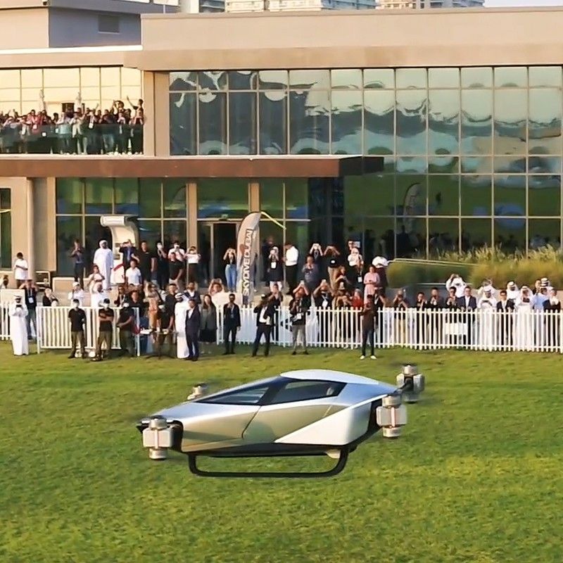 Electric flying car takes off for the first time in Dubai