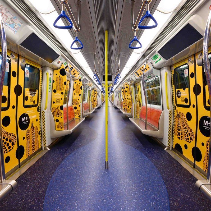 Immerse in a world of polka dots on Yayoi Kusama-themed train