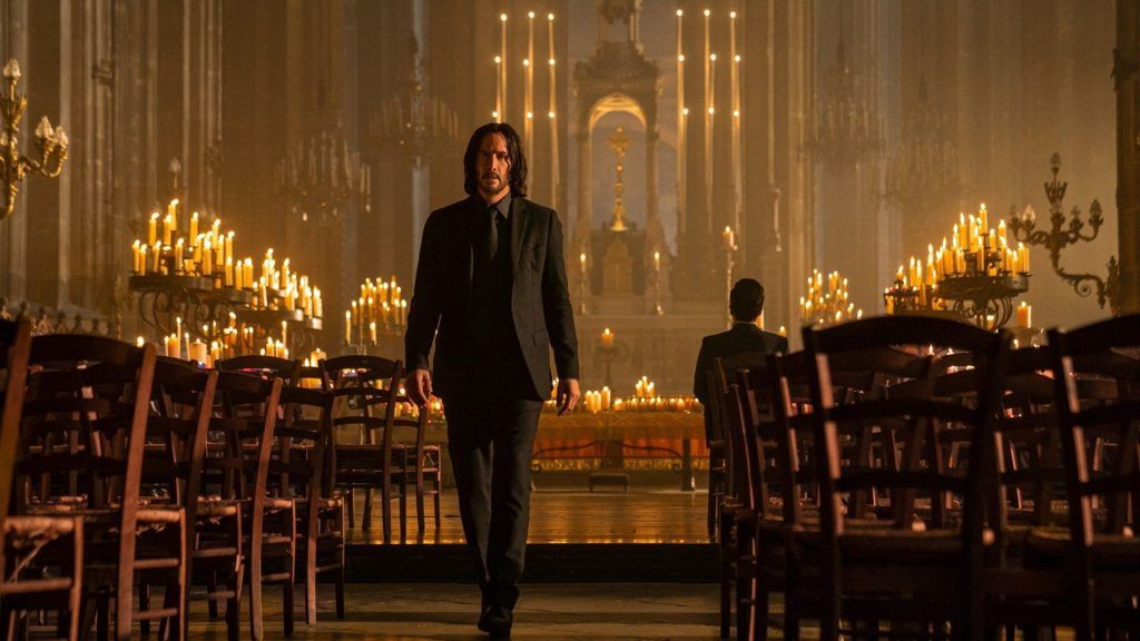 Keanu Reeves in and as John Wick in the fourth installment of the hit series is fiery as hell