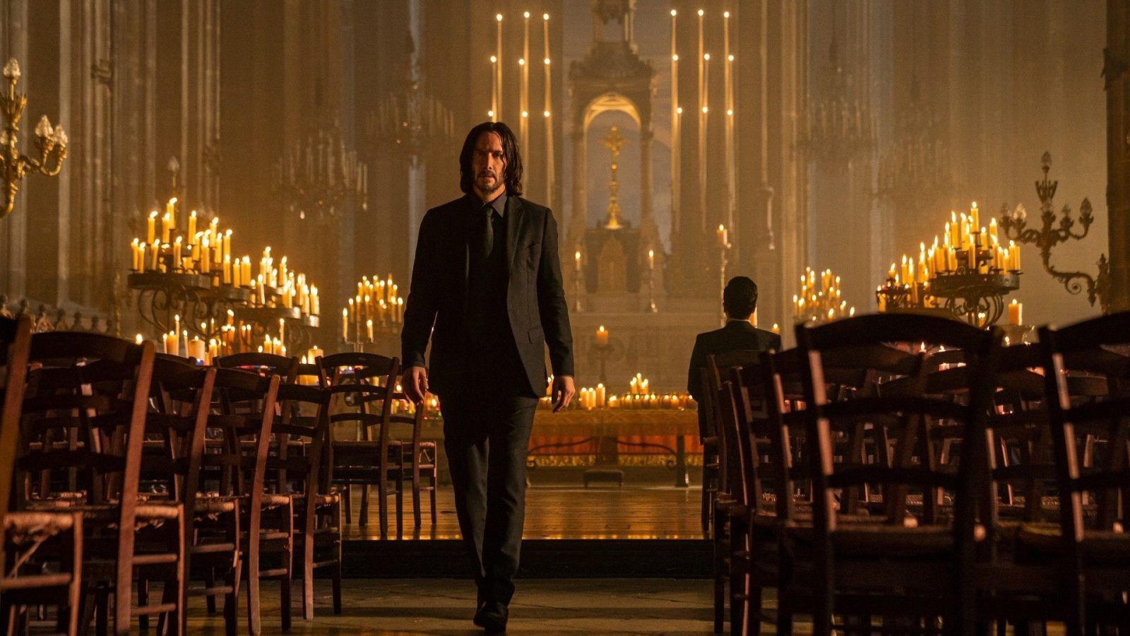 Keanu Reeves in and as John Wick in the fourth installment of the hit series is fiery as hell