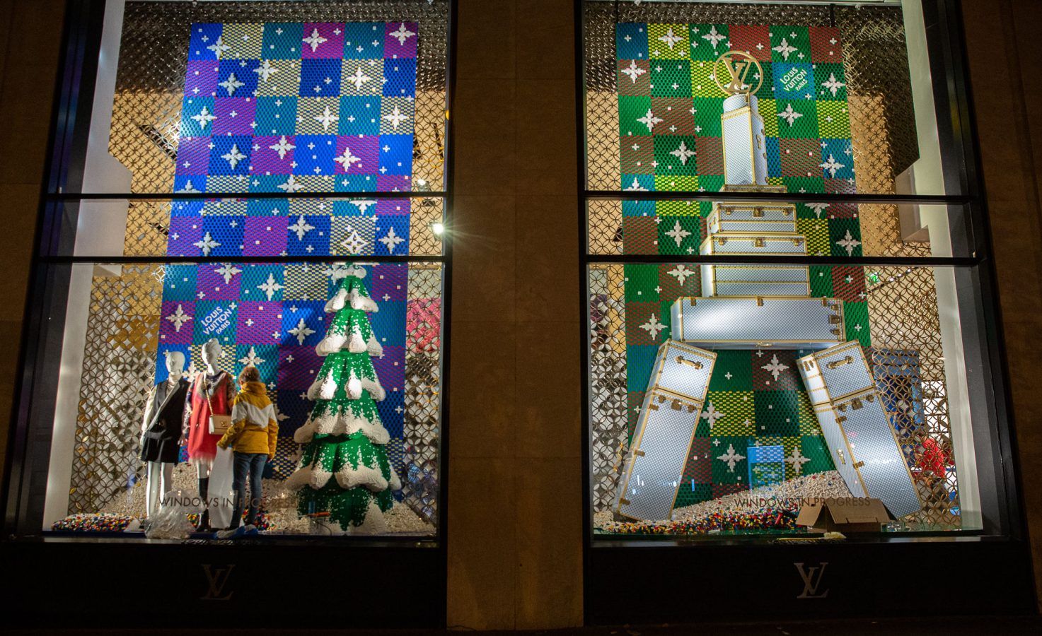 Louis Vuitton and LEGO team up for holiday window and store displays