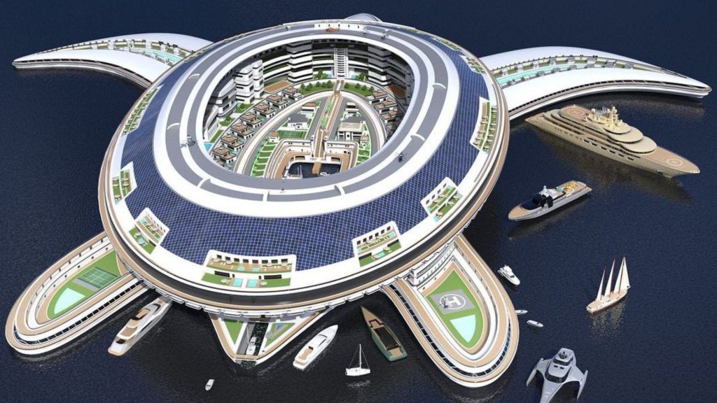 This huge turtle-shaped floating city could become the world’s largest boat