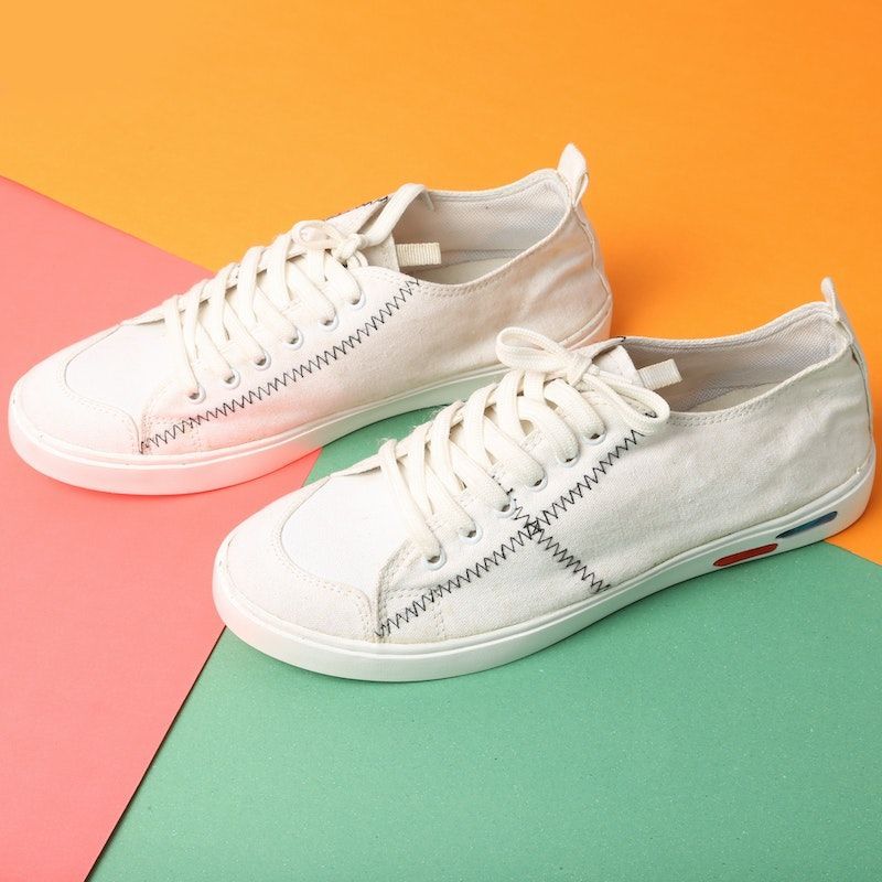 Buy WitwatiaWomen's Casual Canvas Shoes Low Top Play Fashion Sneakers  Ladies Canvas Tennis Shoes Lace-Up Comfortable White Canvas Shoes for Girls  Online at desertcartINDIA