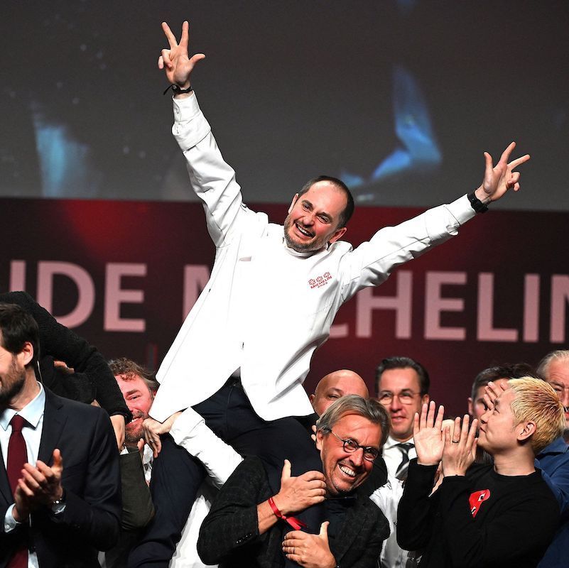 A remote French island restaurant has been awarded three Michelin stars