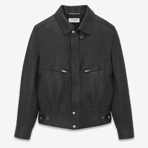 JUNGKOOK Celebrity Black Leather Jacket Genuine Lambskin