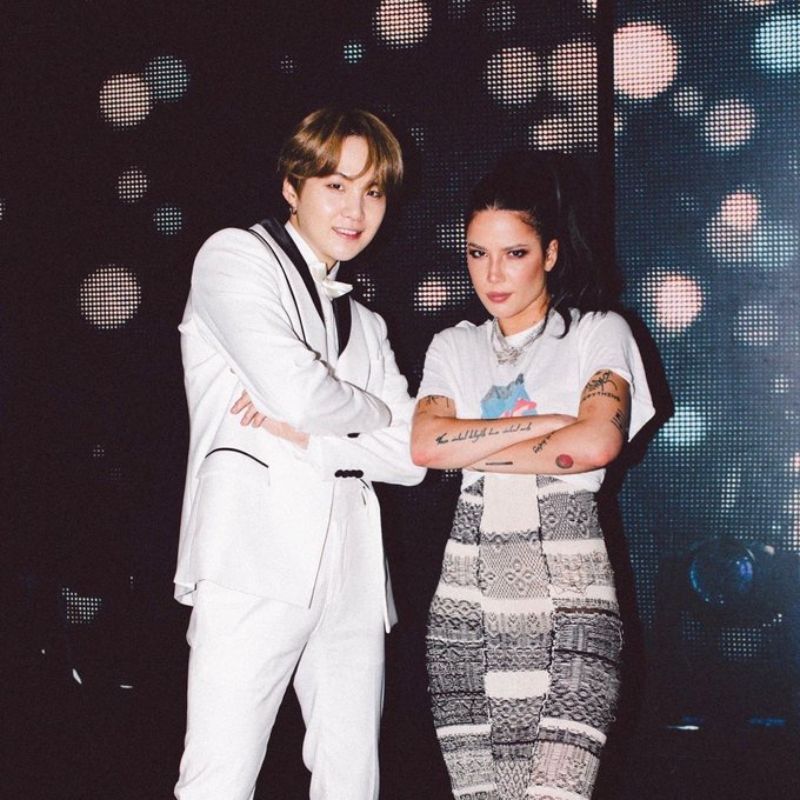 Halsey’s surprise appearance at BTS Suga’s D-Day concert sends fans into frenzy