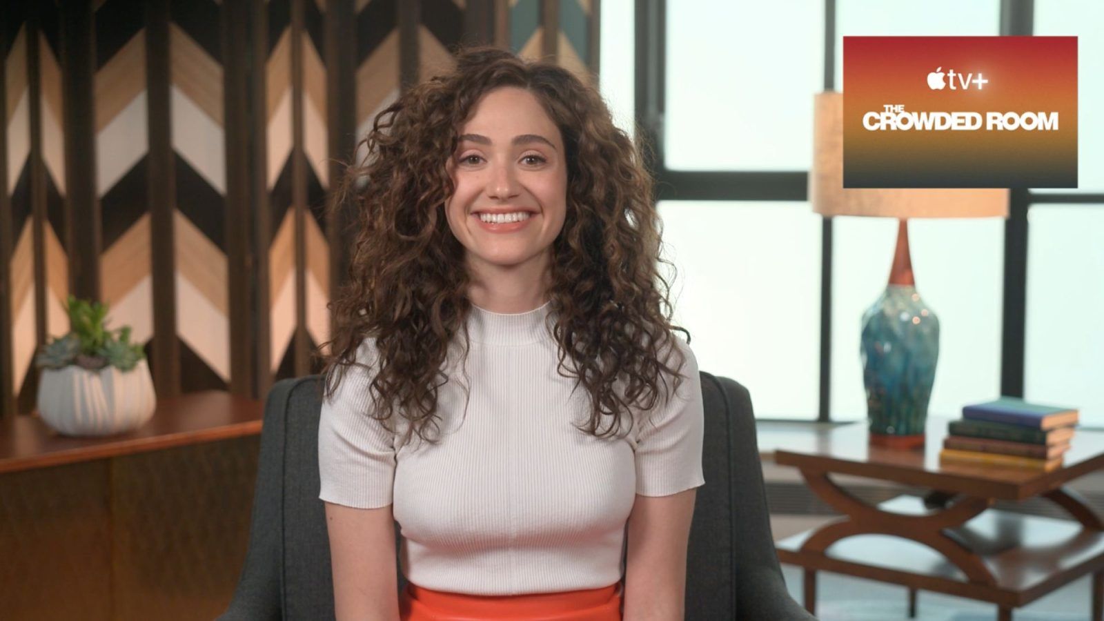 Emmy Rossum talks playing Tom Holland’s mom in “The Crowded Room”