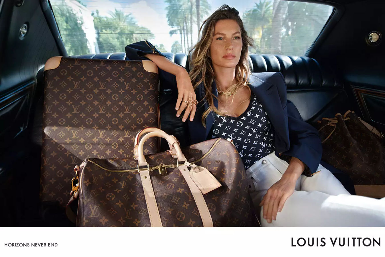 A view of a Louis Vuitton advertisement campaign featuring Lionel