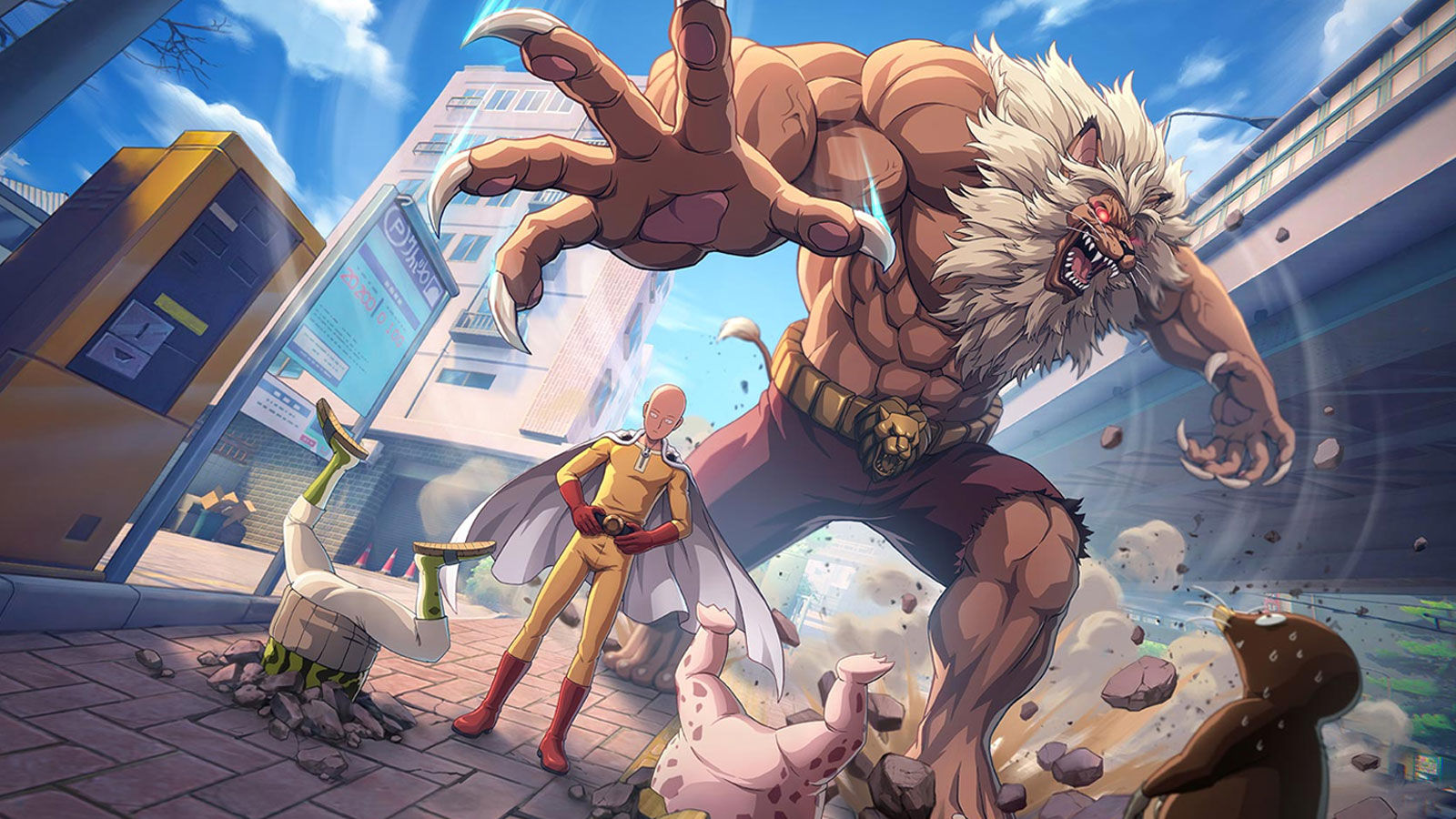 Epic action scene, Concept art of saitama one punch