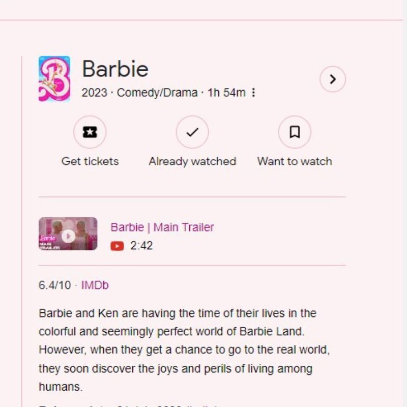 Google barbie best sale barbie barbie