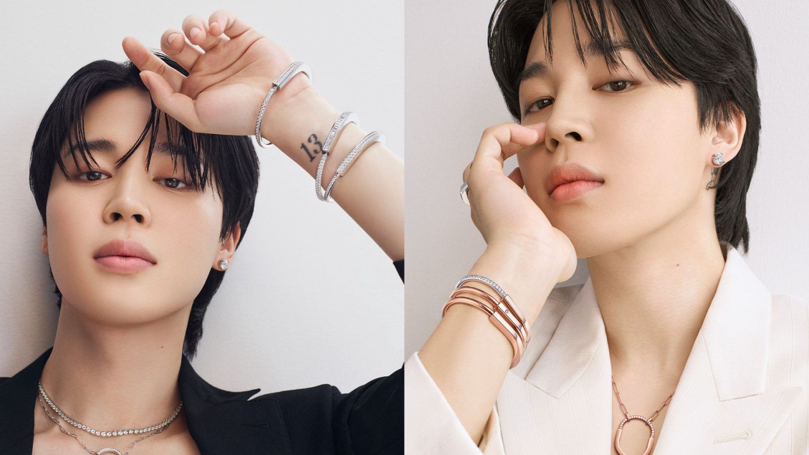 Jimin Tiff. Ambassador Inspired Chain and Glass Pearl Lock 