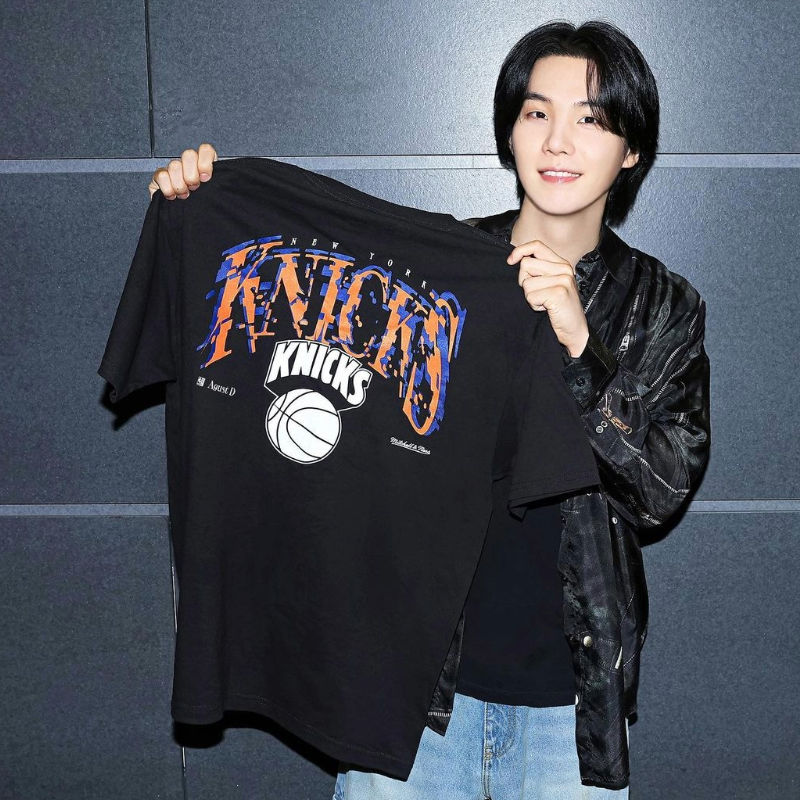 BTS’ Suga unveils NBA collaboration with Mitchell & Ness for new capsule collection