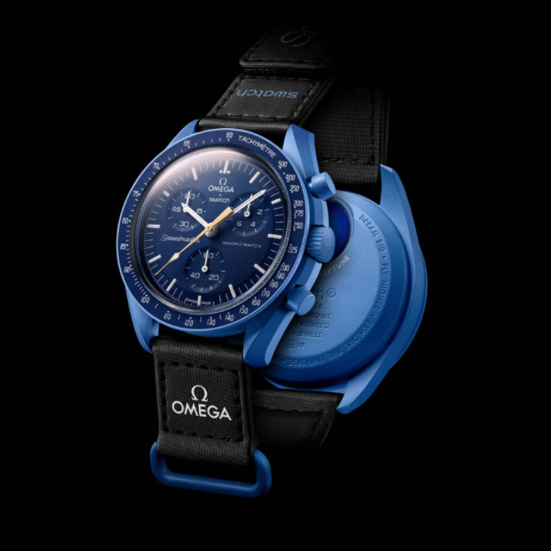 The new MoonSwatch Mission to Neptune Moonshine Gold is only sold for one day