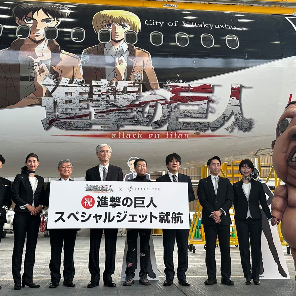 First-ever ‘Attack on Titan’-themed plane takes to the skies