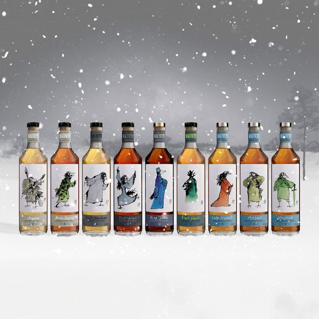 BlockBar’s “The Macbeth” whisky collection features artwork by Sir Quentin Blake