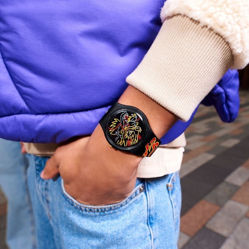 Swatch celebrates Lunar New Year 2024 with colourful Year of the Dragon collection