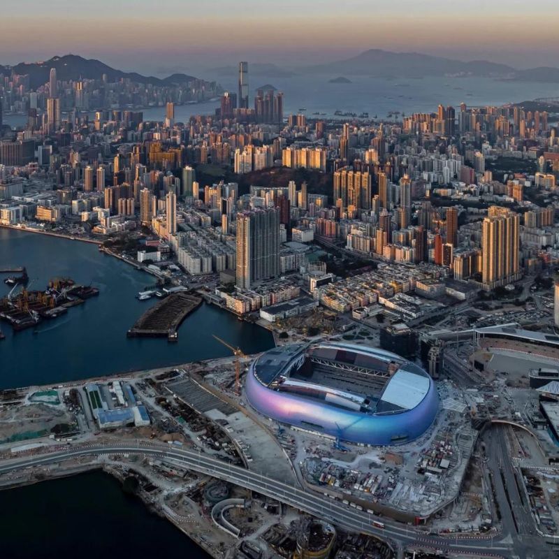 A grand, new, sports and entertainment complex in Hong Kong is set to open in 2025