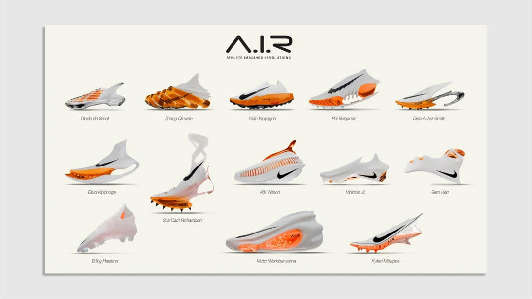 Nike unveils AI-generated “A.I.R.” footwear concepts for its 13 brand athletes