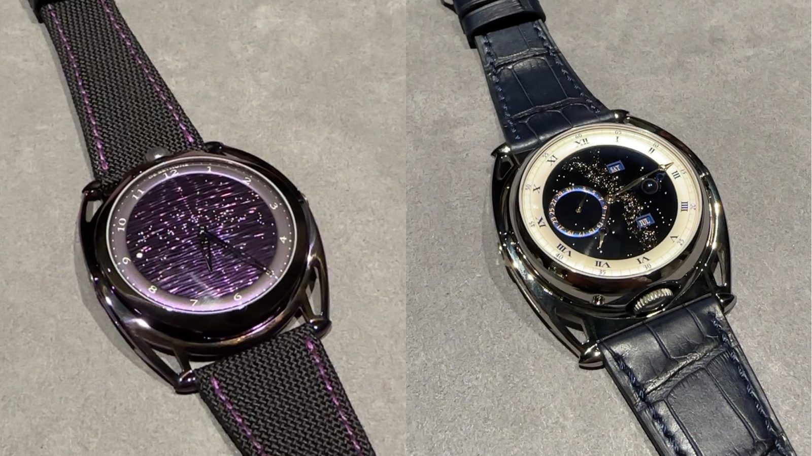 L/R WRIST: Jorg Hysek of De Bethune wears the DB “Purple Rain”