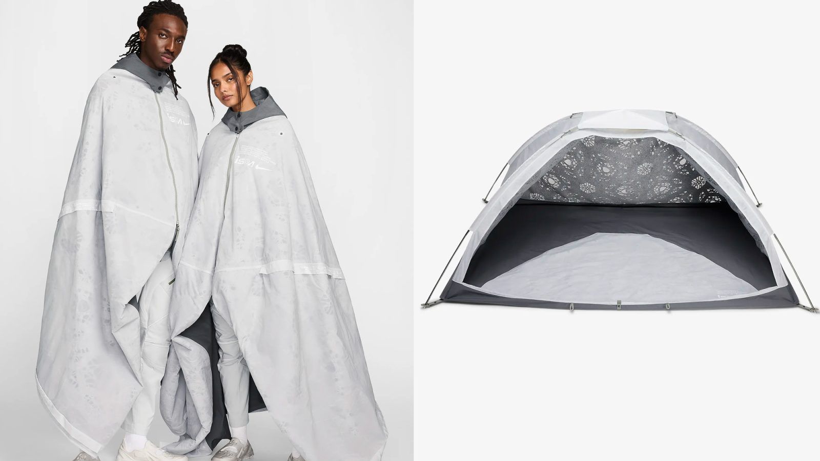 Nike ISPA morph Poncho アウトドア用シェルター NIKE ISPA's latest poncho can morph into a sunshade or tent