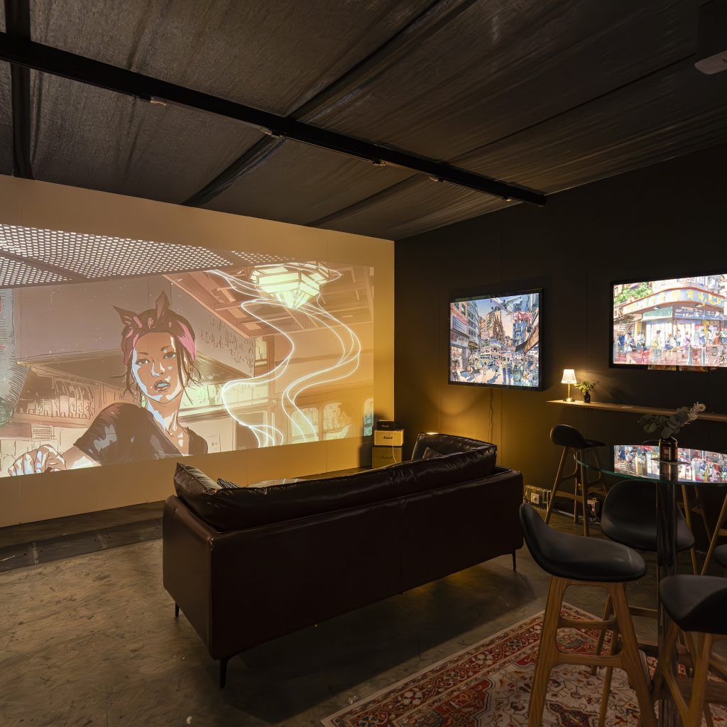 Behind the ‘Neon’ speakeasy bar at Affordable Art Fair 2024 with Jonathan Jay Lee