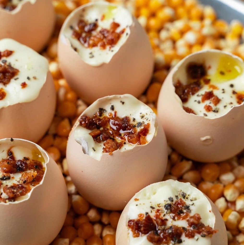 This Weekend: A carbonara served in an egg
