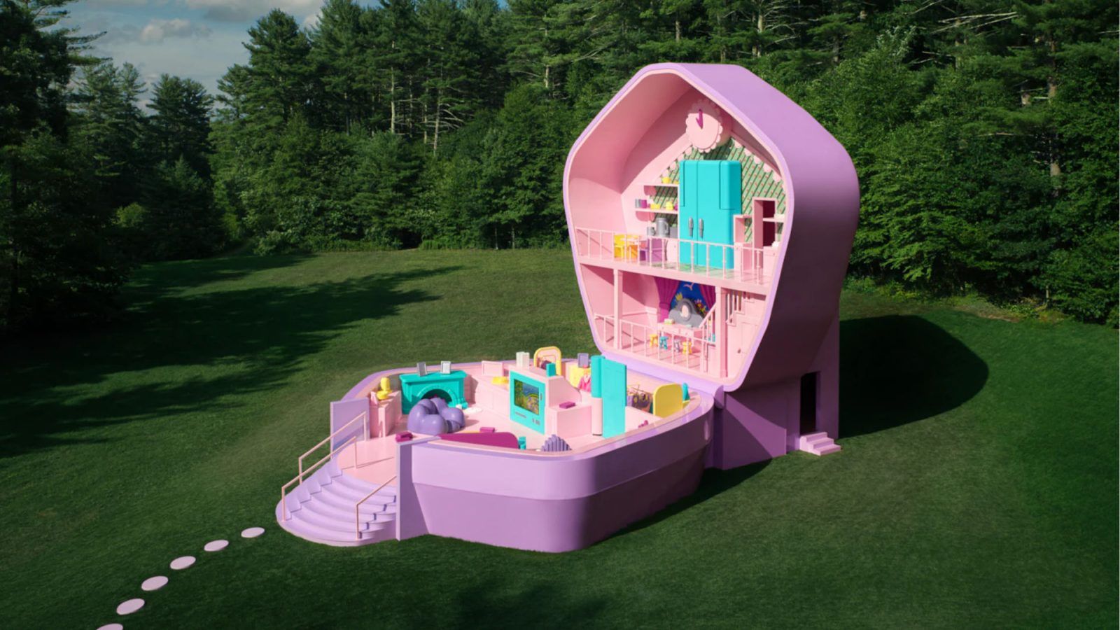 Stay in a life-sized Polly Pocket compact dollhouse with Airbnb. Here's how