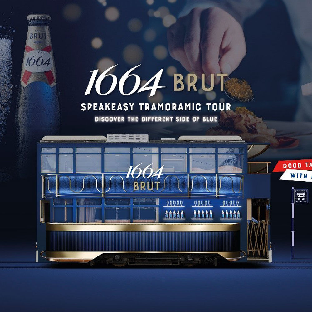1664 Brut cruises through Hong Kong with speakeasy tram tour