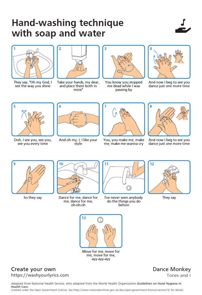 Washing hands songs