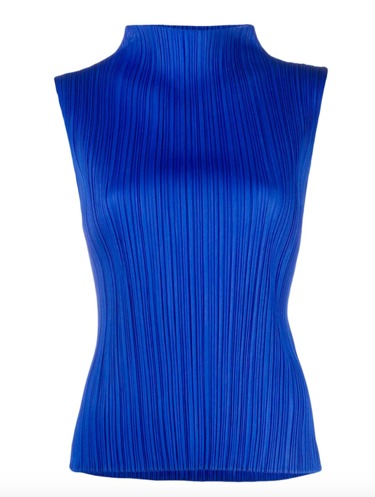 Issey Miyake Pleats Please High-Neck Top