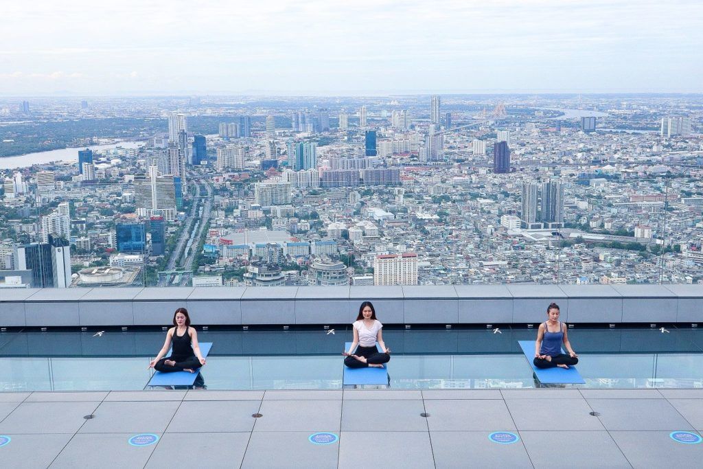 King Power Mahanakhon, Yoga class, Yoga in the Sky, bangkok’s tallest rooftop