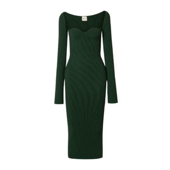 khaite beth ribbed-knit midi dress Sun, rain, and 22 degrees: what to wear in this confusing weather LowStock:43276946210867