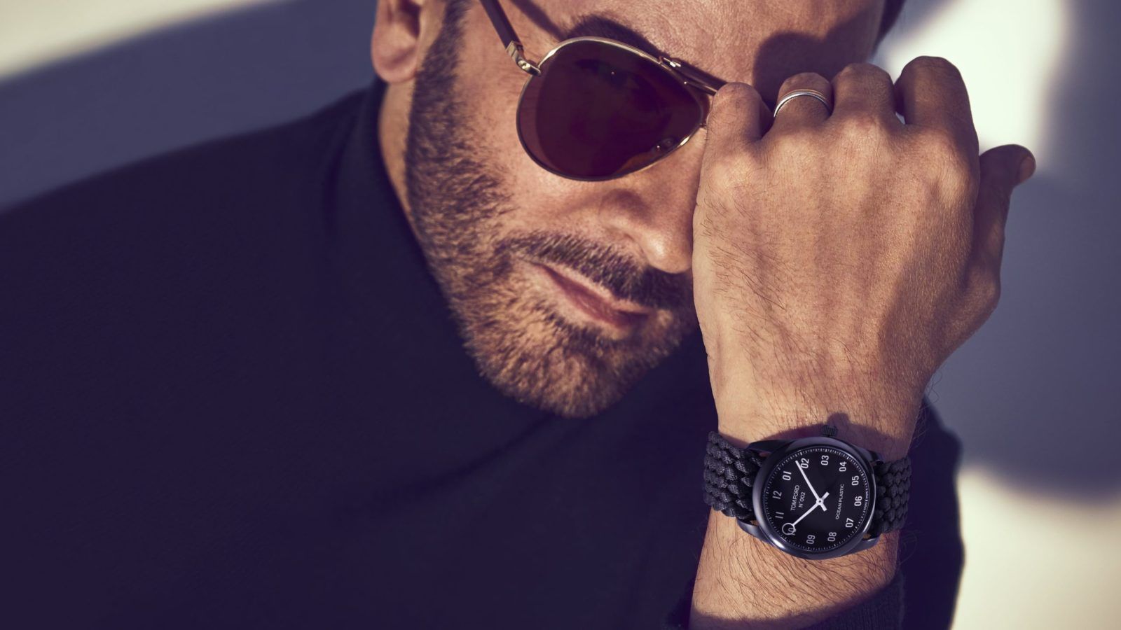 The Tom Ford Ocean Plastic watch is made from recycled ocean plastic