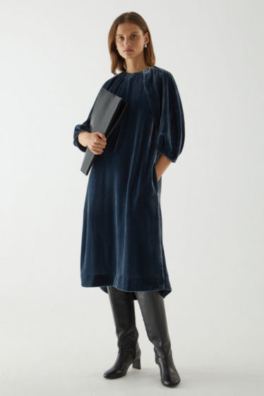 Cos blue sale velvet dress