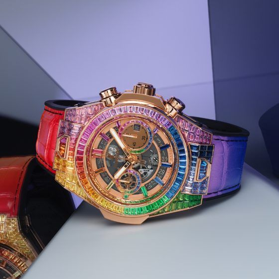 Hublot's Big Bang Unico Full Baguette King Gold Rainbow watch
