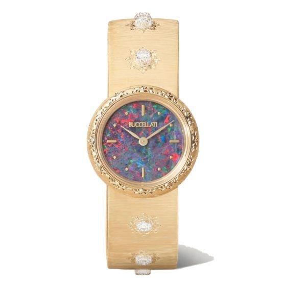 Buccellati's Macri 18-karat gold, opal and diamond watch