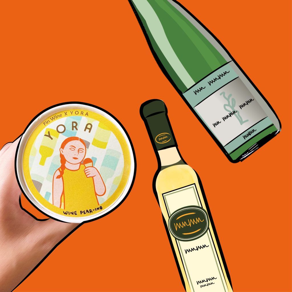 Fin Wine and YORA collaborate for the perfect dessert: wine ice cream