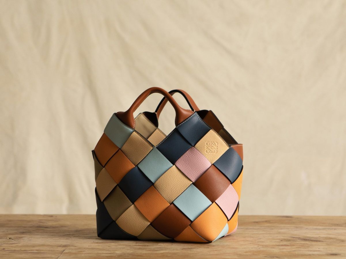 Loewe’s new collection features handwoven bags made from surplus leather