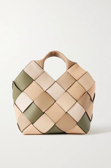 Loewe basket Small Woven Color-Block Leather Tote