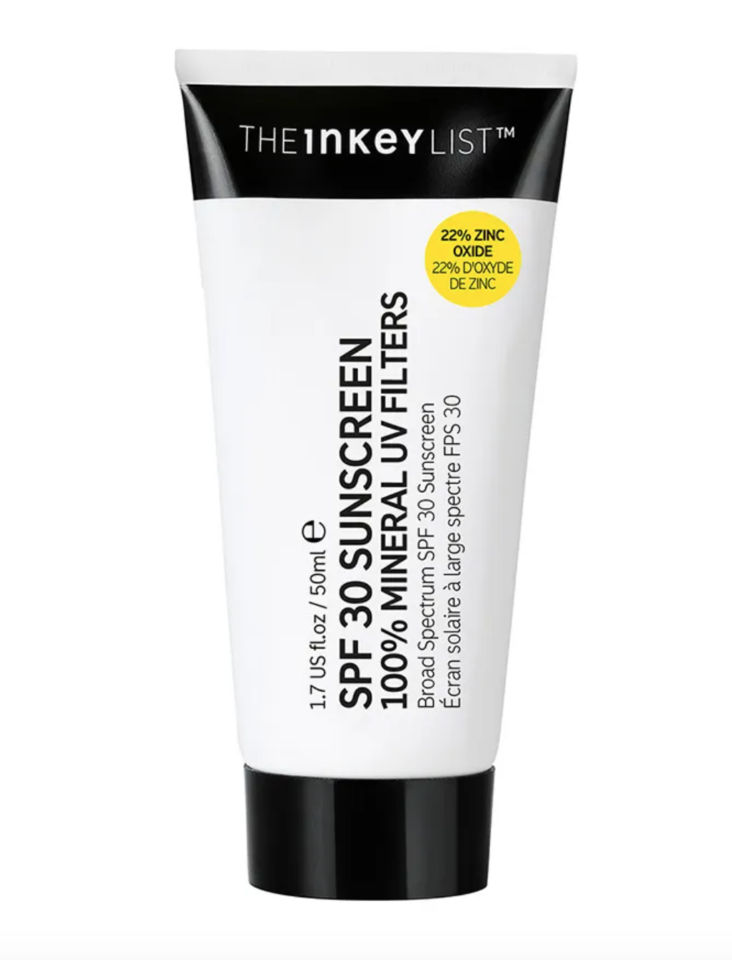 The Inkey List Spf 30 Sunscreen, 100% Mineral Uv Filters