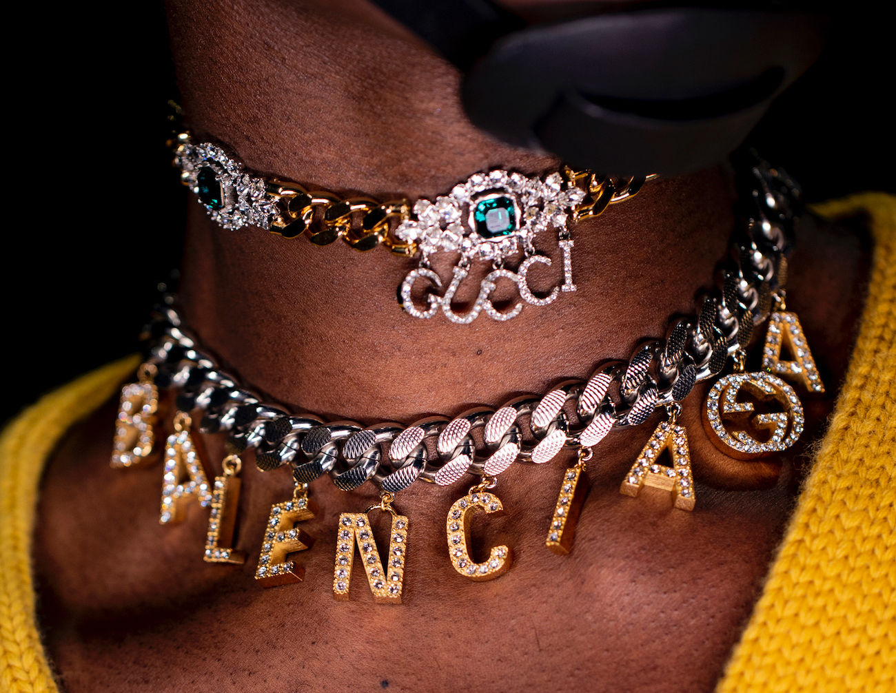 Gucci X Balenciaga Choker Neck Designers T-Shirt in Abuja (FCT