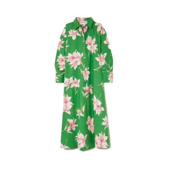 Valentino's floral-print maxi shirt dress