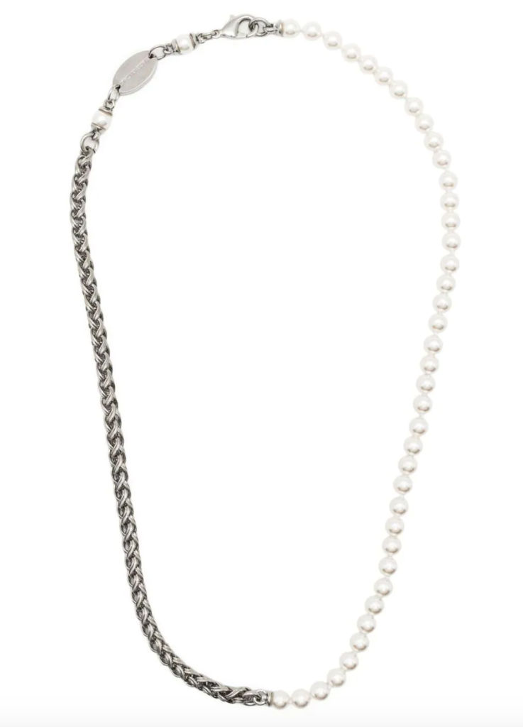 D Squared Pearl Chain Combination necklace